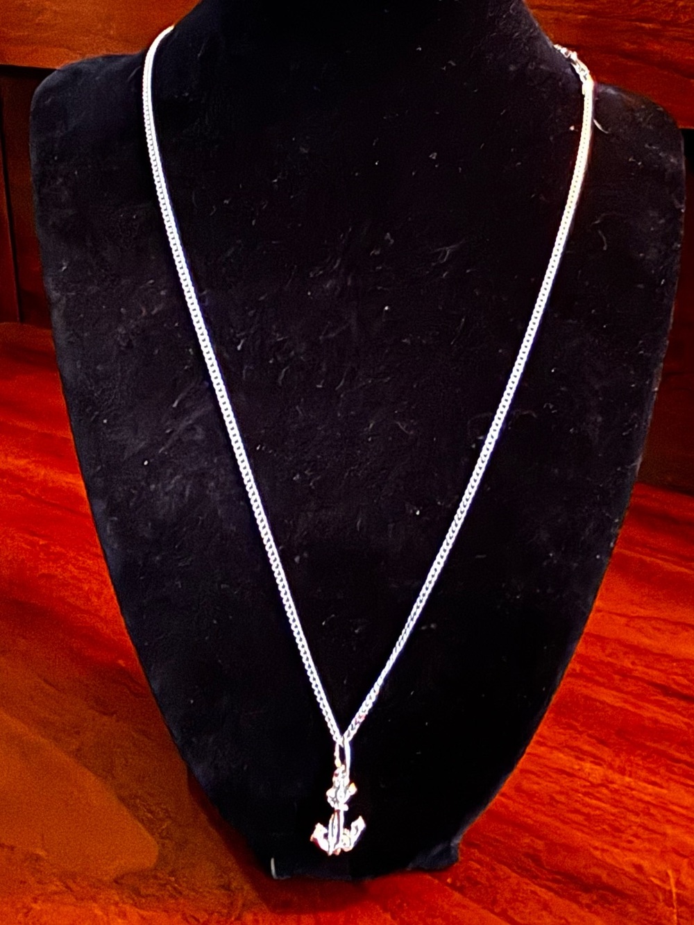 Sterling Silver 925 Anchor Pendant Necklace- NWT